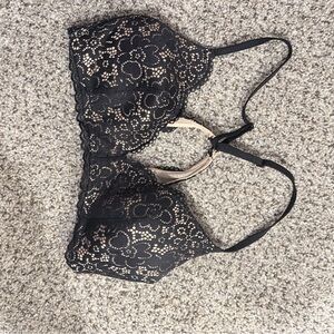 Aerie Black Floral Lace Bralette